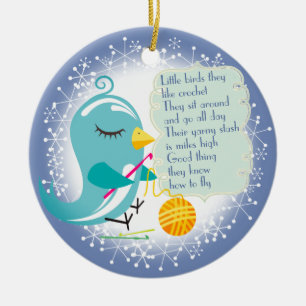 Enfeites de natal bonitos do poema do crochet do