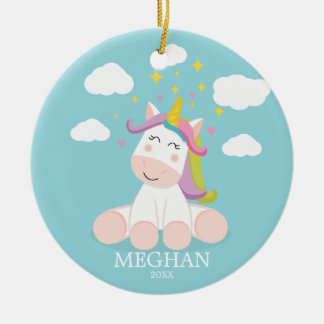 Enfeites de natal bonitos do unicórnio