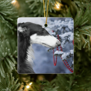 Enfeites de natal Borzoi