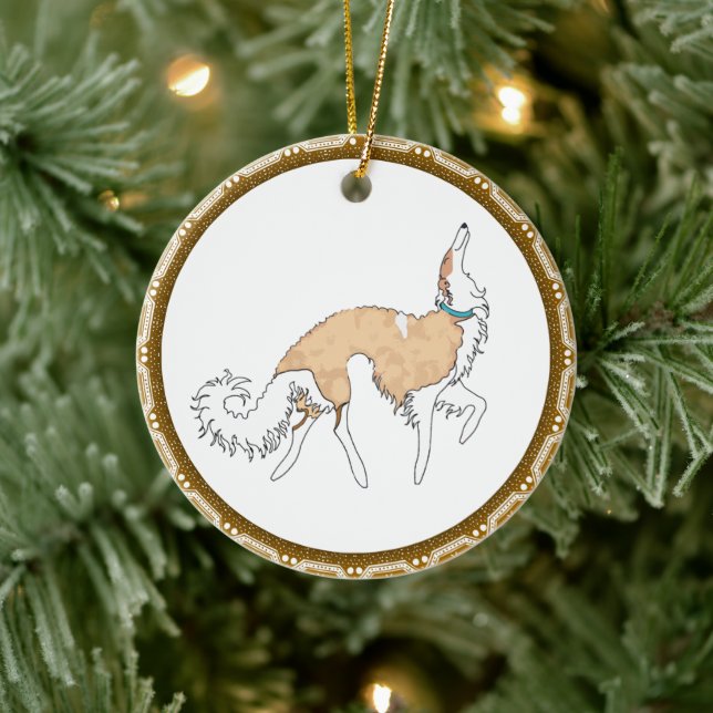 Enfeites de natal Borzoi de dança (Árvore)