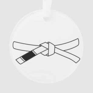 Enfeites de natal brancos da correia de BJJ