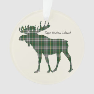 Enfeites de natal bretães do tartan dos alces da