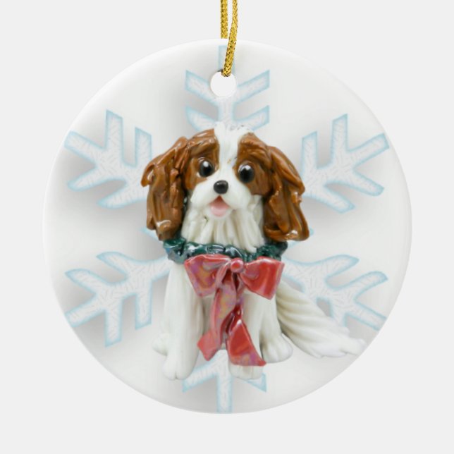 Enfeites de natal Cavalier King Charles Spaniel (Frente)