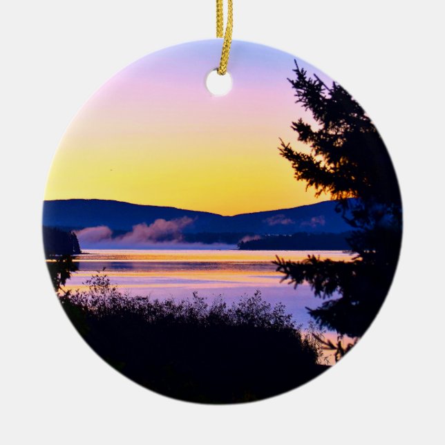 Enfeites de natal Cerâmico Sunrise Maine (Frente)