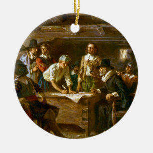 Enfeites de natal cerâmicos o estojo compacto de