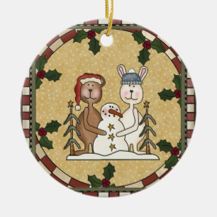 Enfeites de natal cerâmicos personalizados da fot