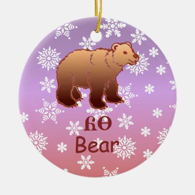 Enfeites de natal Cherokee do urso (Frente)