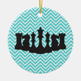 Enfeites de natal Chevron Chess Personalizado