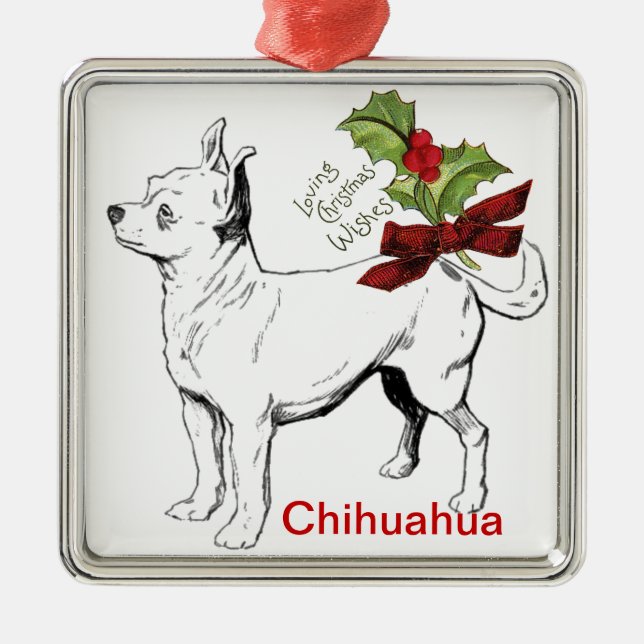 Enfeites de natal Chihuahua (Frente)