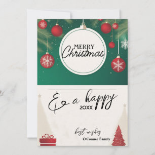 Enfeites de Natal Clássicos Retrô - Cartões de Fér