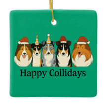 Enfeites de Natal Collie