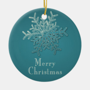 Enfeites de natal com floco de neve gravado