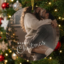 Enfeites de Natal com Foto Personalizada Casal