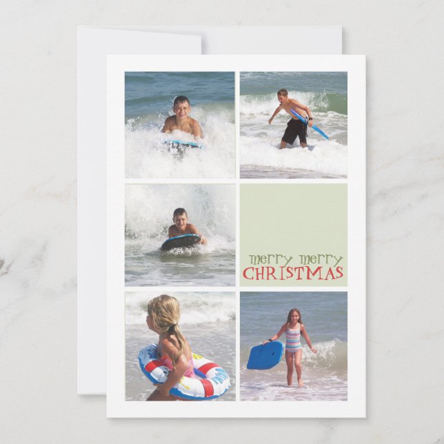 Enfeites de natal com múltiplos Cartões com fotos  (Frente)