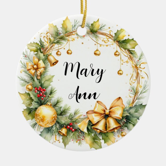 Enfeites de natal com nome personalizado (Frente)