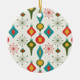 Enfeites de Natal com Padrão de Bolas Retro dos An
