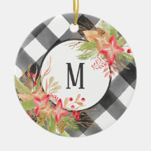 enfeites de natal com Xadrez de Buffalo e Mistleto