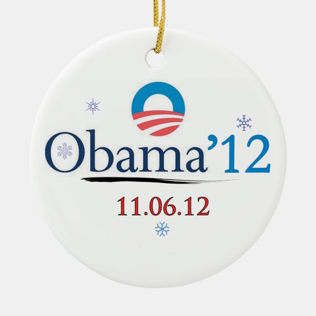 Enfeites de natal comemorativos de Obama 2012 (Frente)