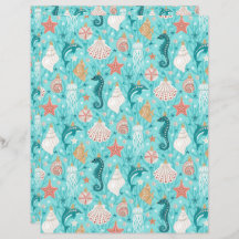 Enfeites de natal costeiros Papel de scrapbook