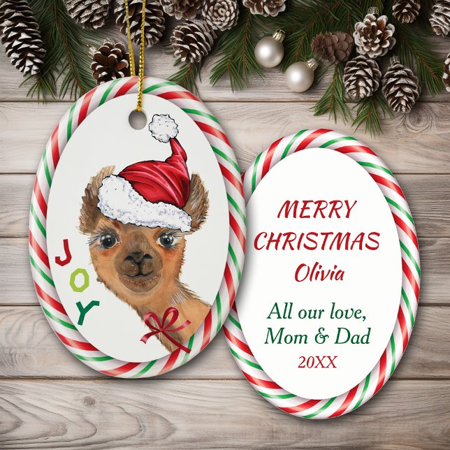 Enfeites de natal Cute Llama Joy Kids (Criador carregado)