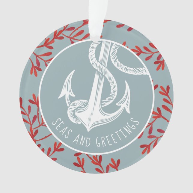 Enfeites de natal da Âncora Náutica Primeiro Casad (Frente)