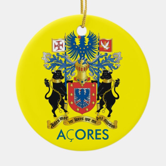 Enfeites de natal da bandeira de Açores (Frente)