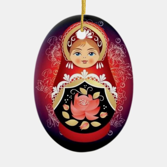 Enfeites de natal da boneca do russo - "Natalya " (Frente)