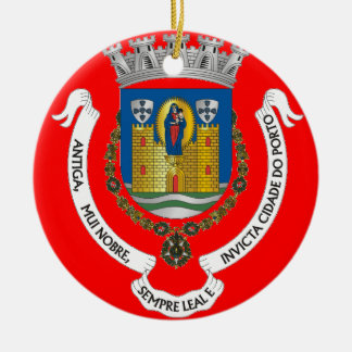 Enfeites de natal da cidade de Porto Portugal