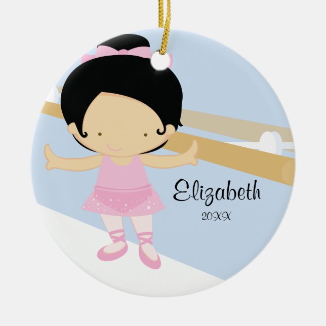 Enfeites de natal da dança do balé da menina da (Frente)