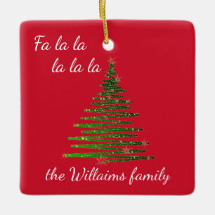 Enfeites de natal da família personalizada