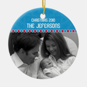 Enfeites de natal da foto de família