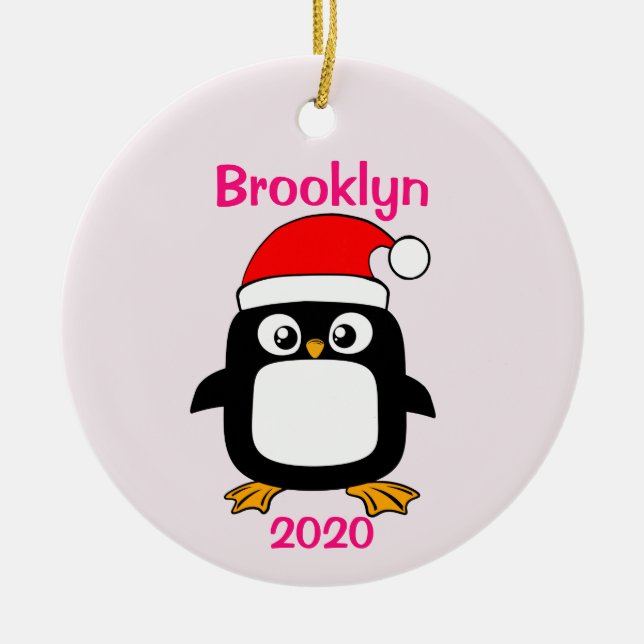 Enfeites de natal da garota personalizada (Frente)