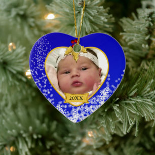 Enfeites de natal da lembrança da foto do bebê n
