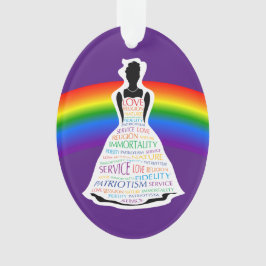 Enfeites de natal da menina do arco-íris,