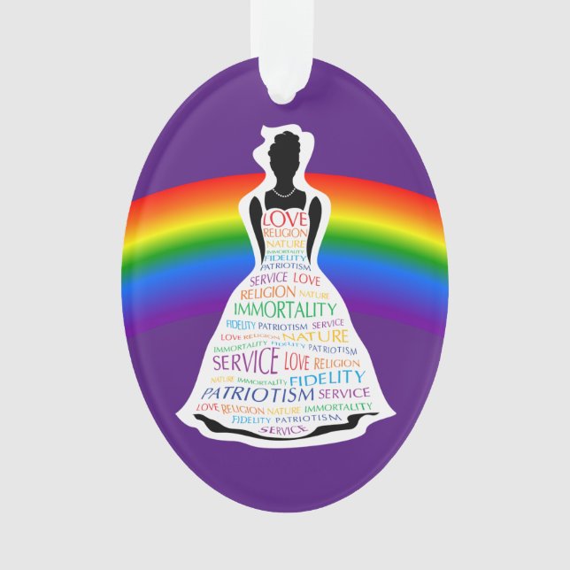 Enfeites de natal da menina do arco-íris, (Frente)