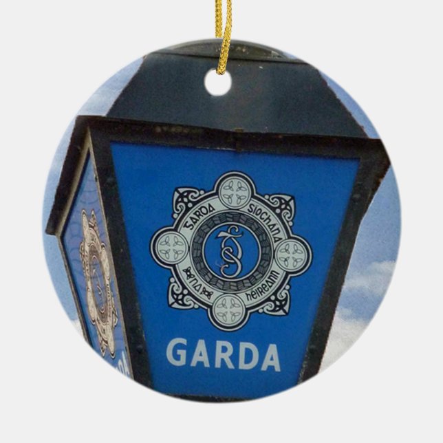 Enfeites de natal da Polícia de Porcelain Irish Ga (Frente)