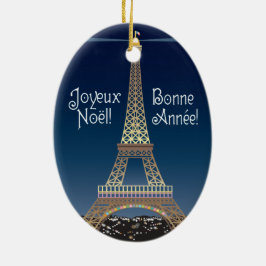 Enfeites de natal da torre Eiffel