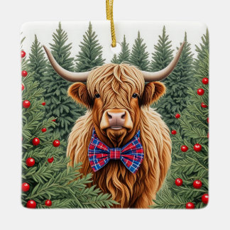 Enfeites de natal Da Vaca Do Arco Da xadrez Superi