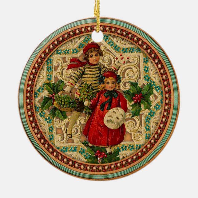 Enfeites de natal das crianças do Victorian (Traseira)