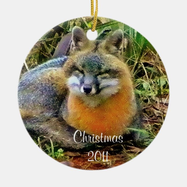 Enfeites de natal das raposas do sono (Frente)