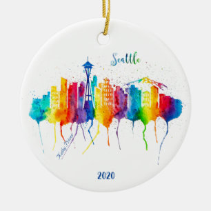 Enfeites de natal de água de Seattle