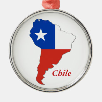 Enfeites de natal de Ámérica do Sul do mapa da