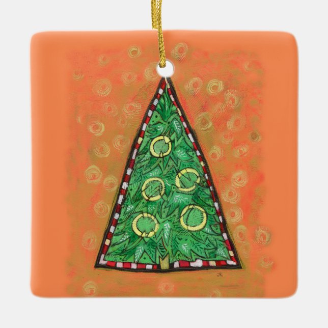 Enfeites de natal de anéis de cinco Ouros (Frente)