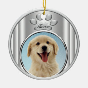 Enfeites de Natal de Árvore de Natal do Golden Ret