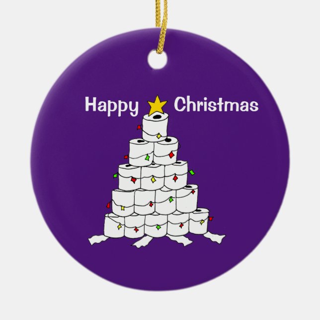 Enfeites de natal de Árvore do Toilet Roll Xmas (Frente)