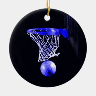 Enfeites de natal de basquete azuis