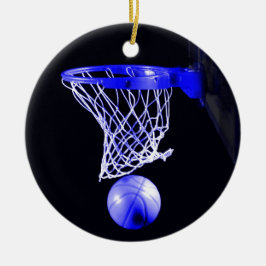 Enfeites de natal de basquete azuis