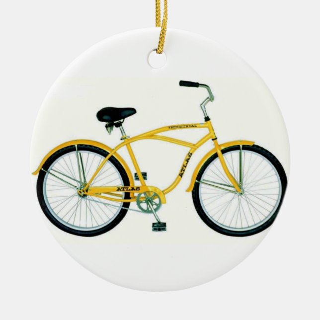 ENFEITES DE NATAL DE BICICLETA AMARELO (Frente)