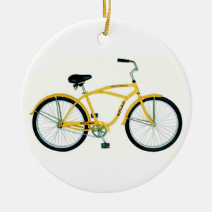 ENFEITES DE NATAL DE BICICLETA AMARELO