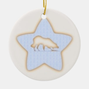 Enfeites de natal de border collie